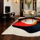Handcrafted Abstract Circular Modern Living Room Rug